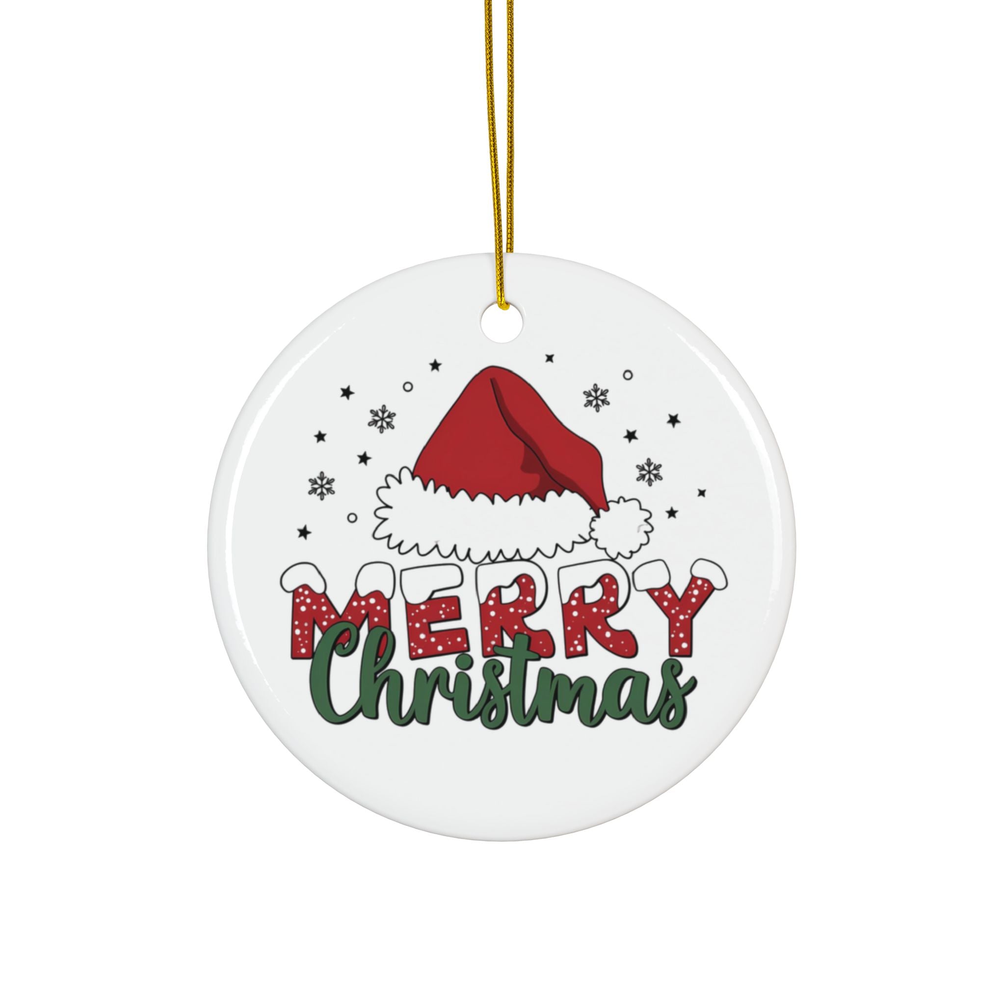 Ceramic Ornaments, 2-Side Print, (1pc, 3pcs, 5pcs, 10pcs)